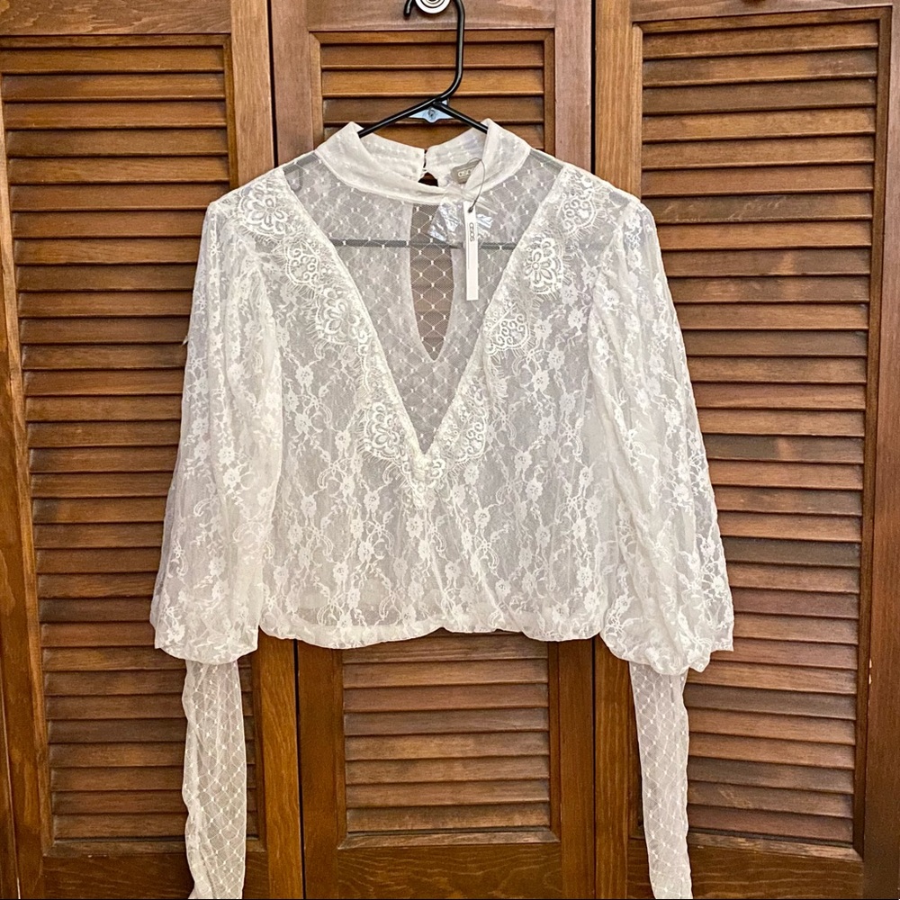 White ASOS lace top (new with tags!)